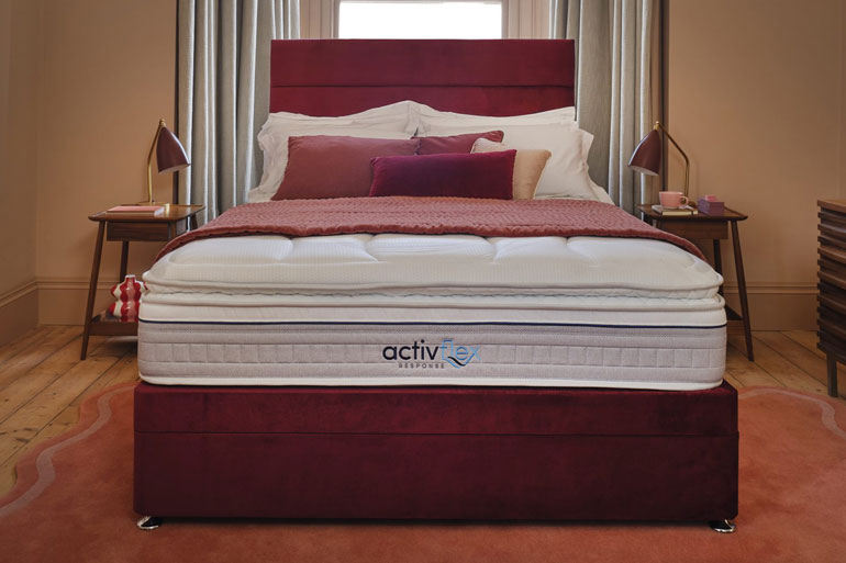 Divan base with Activflex Gel Mattress on in bedroom setting