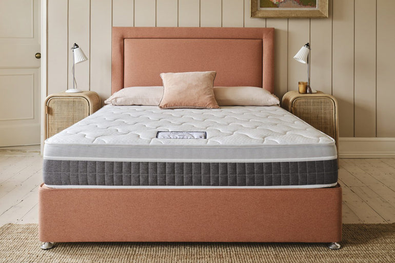 Fusion Pro Mattress on a divan bed with a headboard in a bedroom setting
