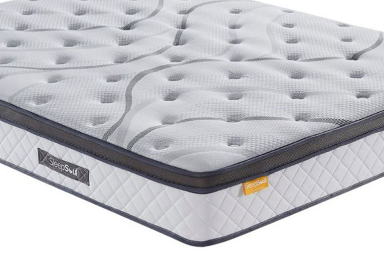 Corner view of Sleepsoul Heaven Cool Gel 1000 Mattress on white background