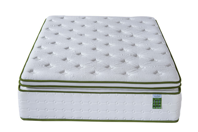 Front full view of Sleepsoul Space Orthopaedic Pillowtop Mattress on white background