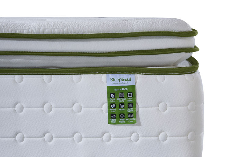 Close up of Sleepsoul pillow-top corner