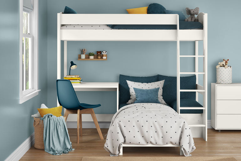 Stompa Uno S 21 High Sleeper with Sofa Bed and Fixed Desk