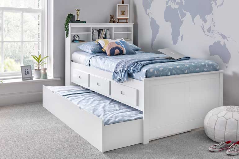 Veera White Guest Bed