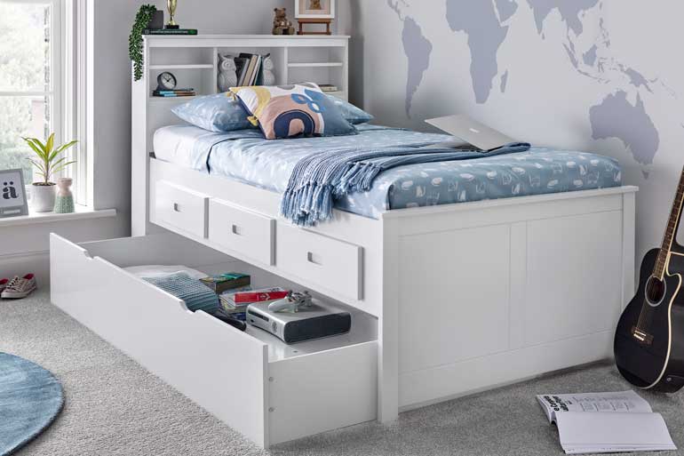 Veera White Guest Bed