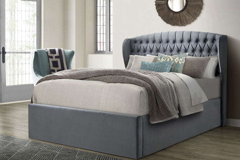 Warwick Upholstered Winged Ottoman Bed