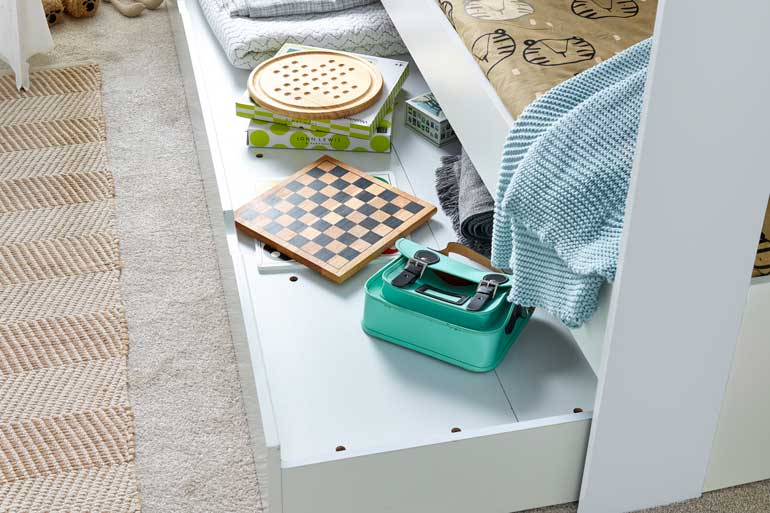 Oliver White Storage Bunk Bed