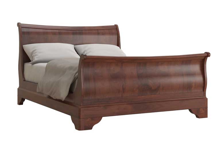 Willis & Gambier Antoinette Sleigh Bed on white background
