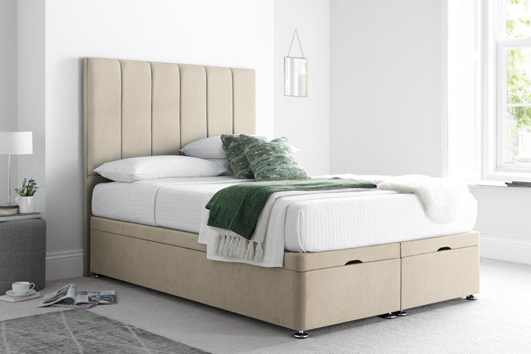 Willow Ottoman Bed in Plush Velvet Coffee