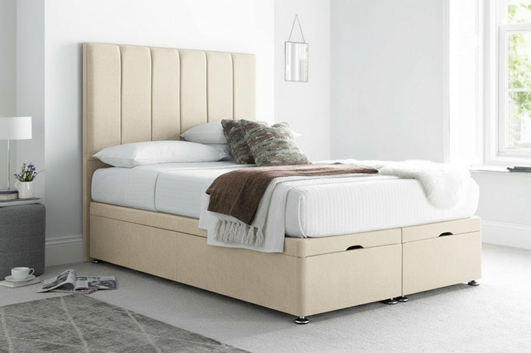 Willow Ottoman Bed in Plush Velvet Cream