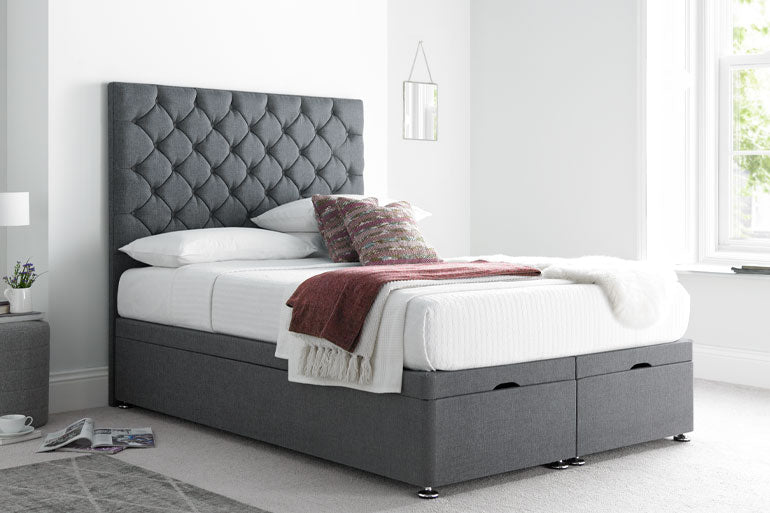 Button Ottoman Bed