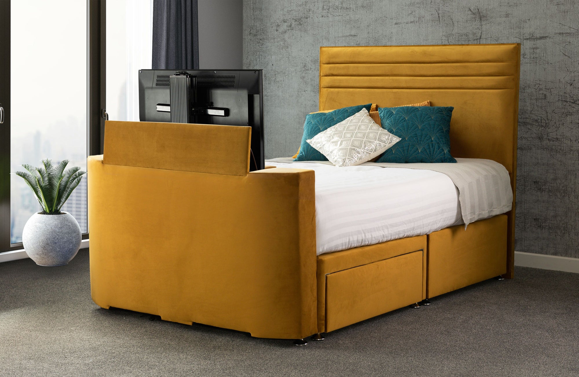 Sweet Dreams Vision Chic TV Bed - Beds on Legs Ltd