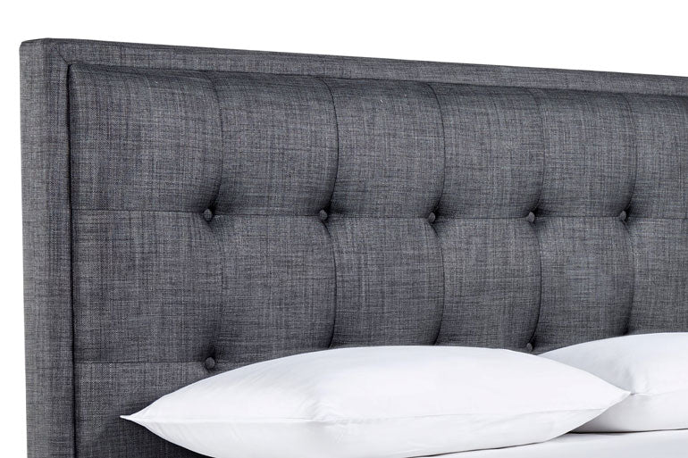 Close-up of Kaydian Falstone Ottoman Headboard in Slate
