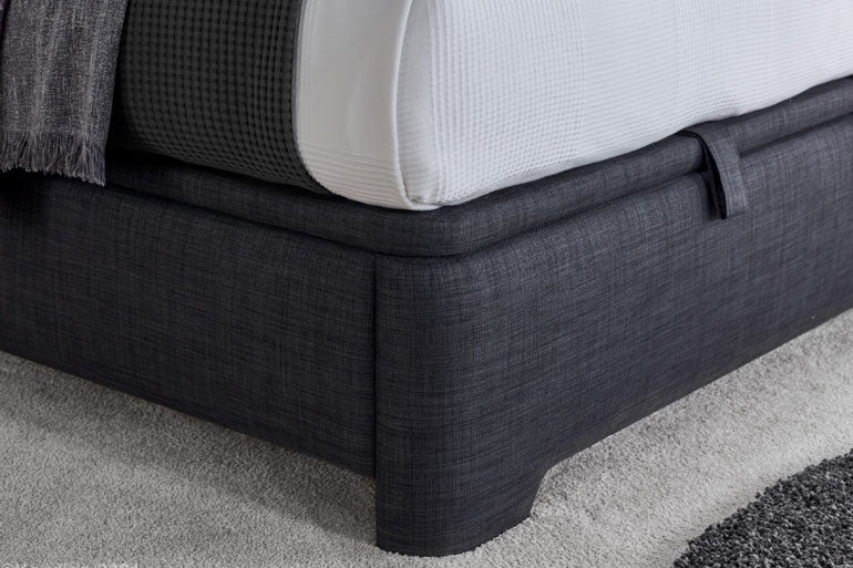 Close-up of Kaydian Falstone Ottoman Bed legs.