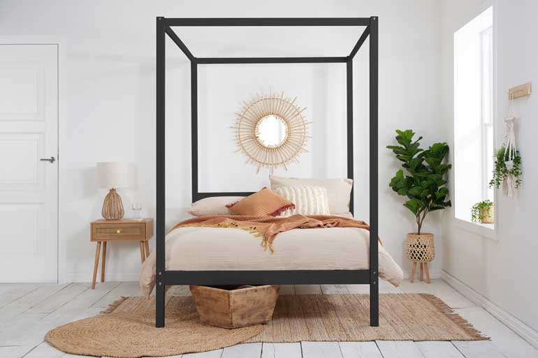 Birlea Mercia Four Poster Bed in Black