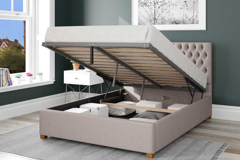 Aspire Monroe Ottoman Bed - Open