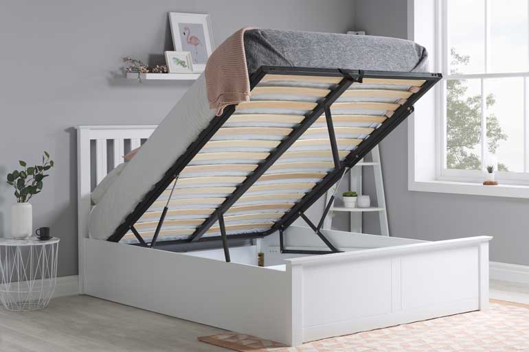 Birlea Phoenix Ottoman Bed in White
