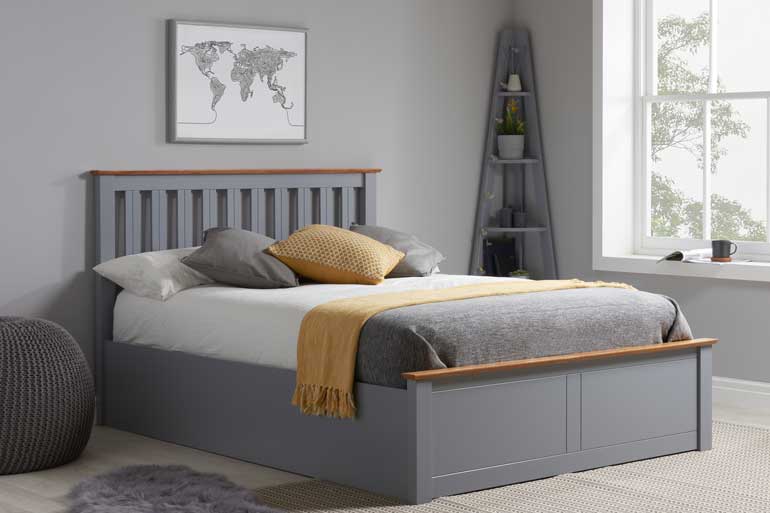 Birlea Phoenix Ottoman Bed in Stone Grey