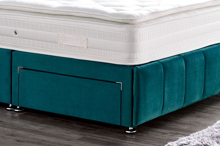 Divan Bed with Willow Headboard and Low Foot End