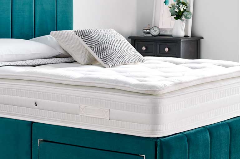 Divan Bed with Willow Headboard and Low Foot End