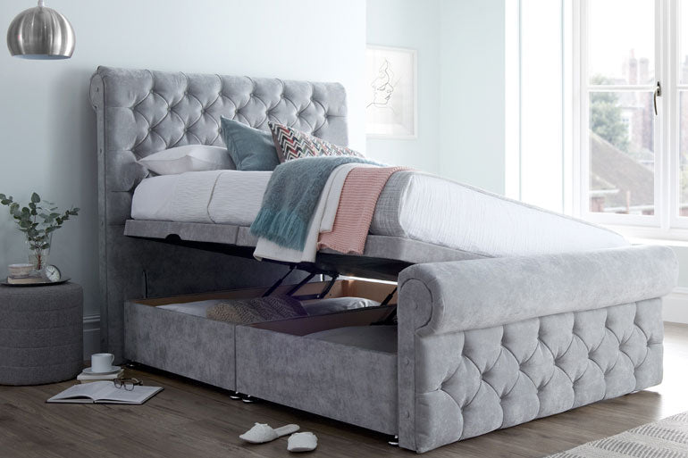 Fabric Sleigh Bed