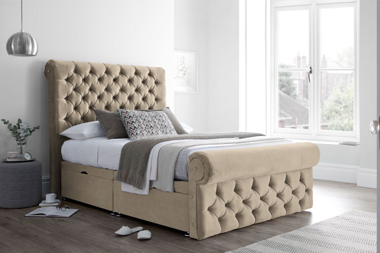 Sleigh Ottoman Bed