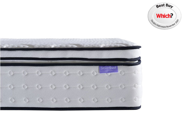 Close-up view of end of SleepSoul Space 2000 Pillow Top Mattress