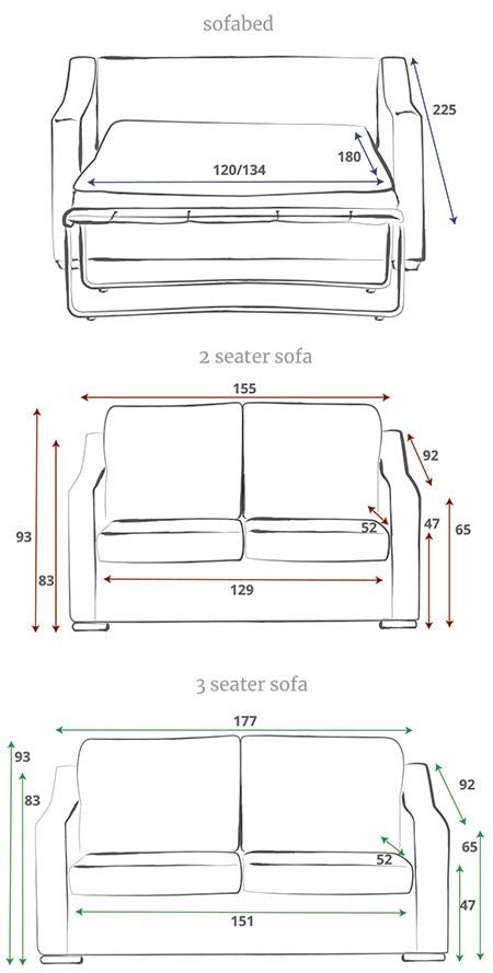 Tweed 3 Seater Fabric Sofa Bed
