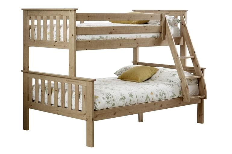 Love Sleep Shaker Triple Bunk Bed in Pine - Beds on Legs Ltd