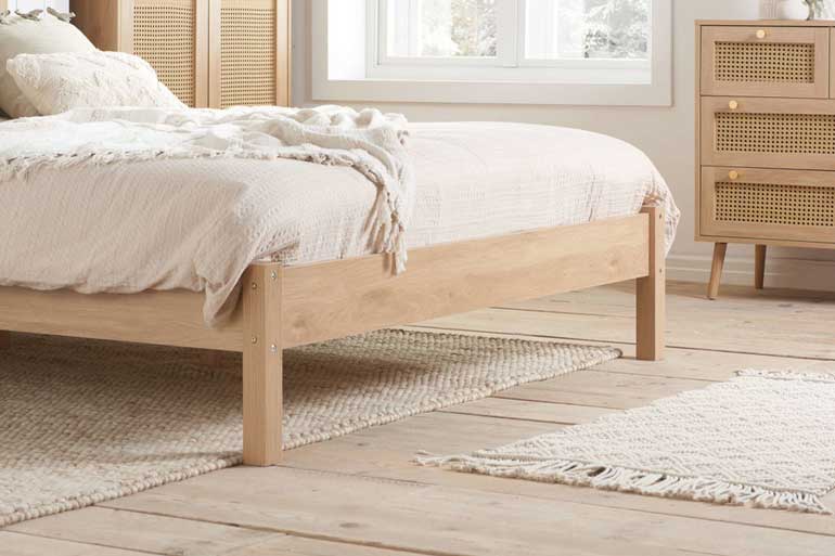 Birlea Croxley Rattan Bed in Oak