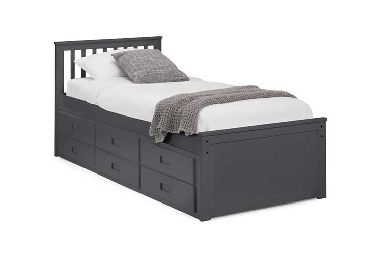 Maisie Wooden Guest Bed in Anthracite