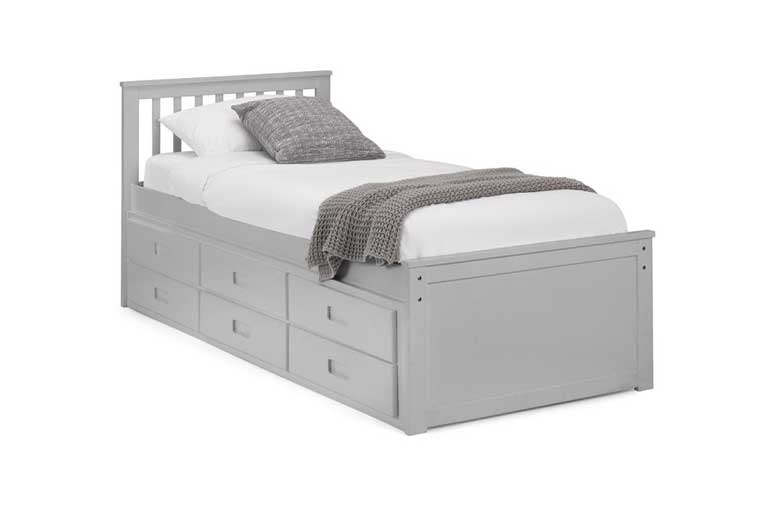 Maisie Wooden Guest Bed in Light Grey