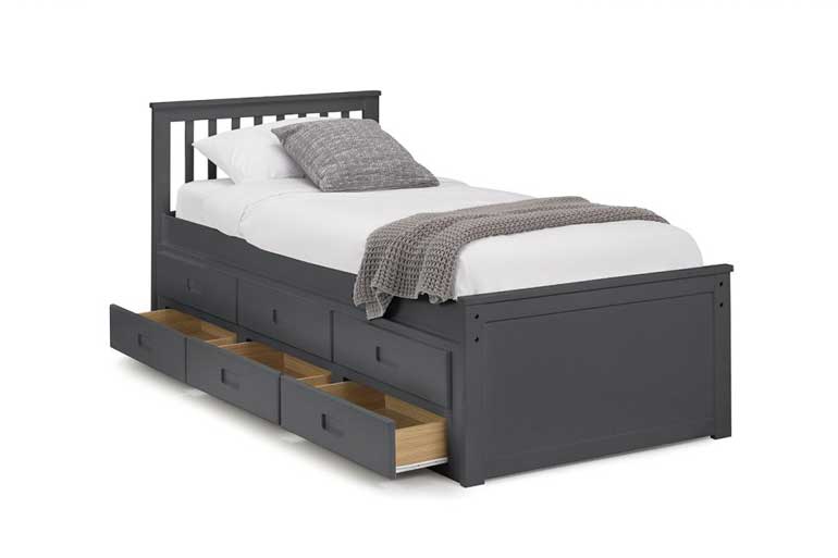 Maisie Wooden Guest Bed in Anthracite