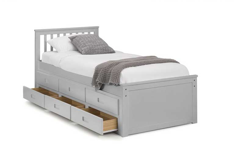 Maisie Wooden Guest Bed in Light Grey