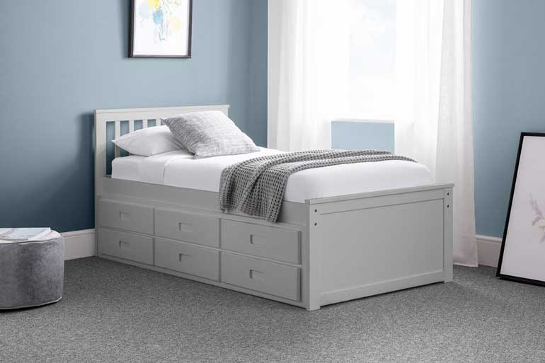 Maisie Wooden Guest Bed in Light Grey