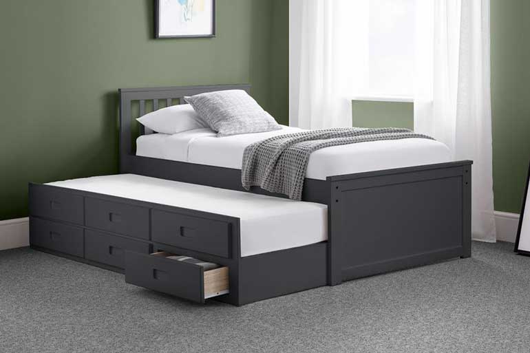 Maisie Wooden Guest Bed in Anthracite