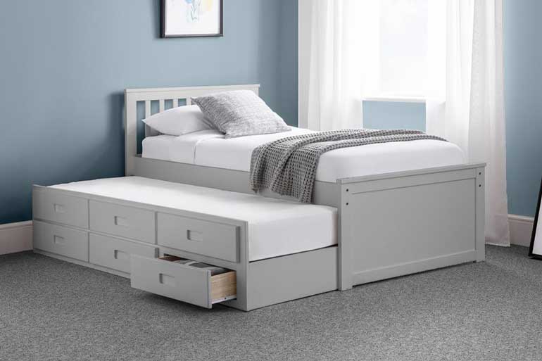 Maisie Wooden Guest Bed in Light Grey