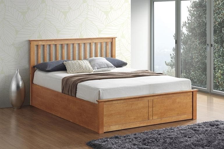 Love Sleep Wooden Ottoman Bed in Oak - Beds on Legs Ltd