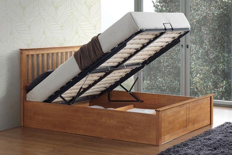 Love Sleep Wooden Ottoman Bed in Oak - Beds on Legs Ltd
