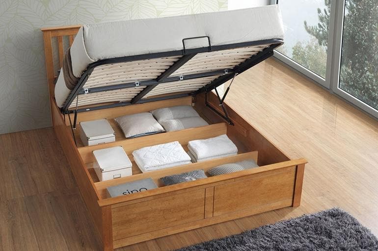 Love Sleep Wooden Ottoman Bed in Oak - Beds on Legs Ltd