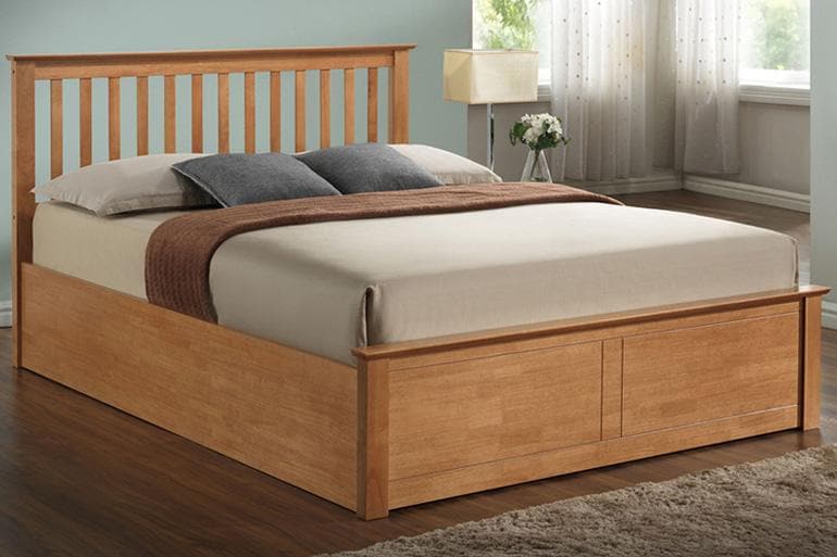 Love Sleep Wooden Ottoman Bed in Oak - Beds on Legs Ltd