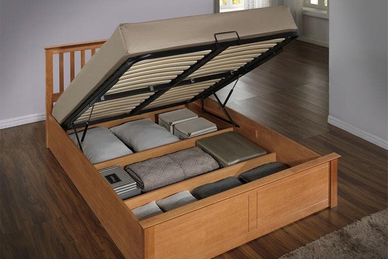 Love Sleep Wooden Ottoman Bed in Oak - Beds on Legs Ltd