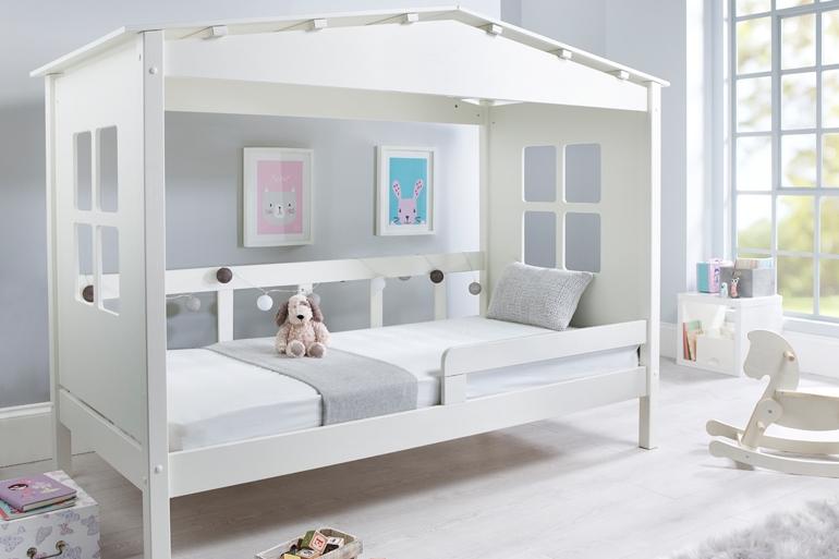 3ft Single Love Sleep Treehouse Bed in White - Beds on Legs Ltd