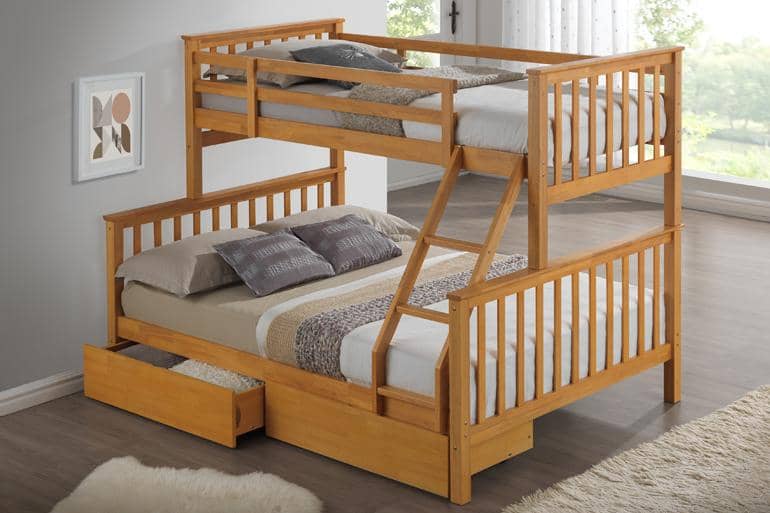 Twistleton Triple Bunk Bed - Beds on Legs Ltd