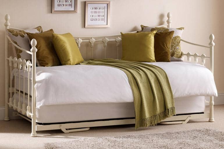 Versailles Day Bed with Trundle Guest Bed & Premium Sprung Mattress Package - Beds on Legs Ltd