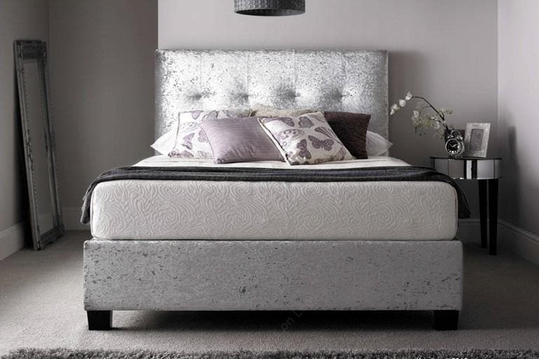 Kaydian Walkworth Ottoman Bed in Velvet - Beds on Legs Ltd