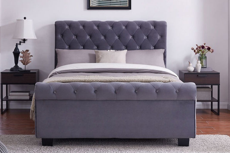 Whitford Ottoman Sleigh Bed - Beds on Legs Ltd