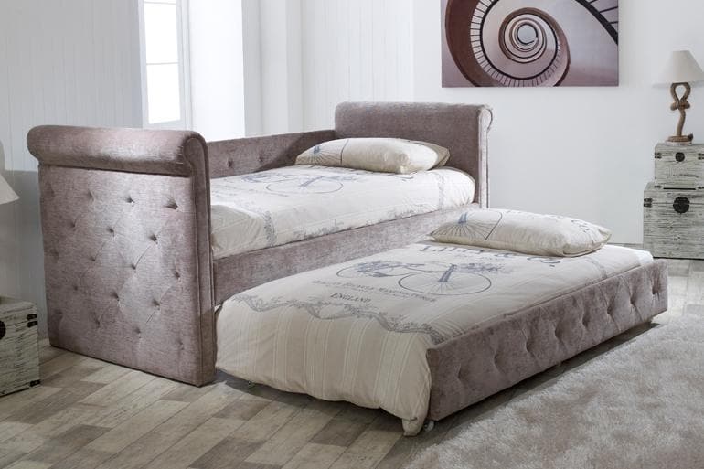 Limelight Zodiac Day Bed with Trundle Guest Bed in Mink - Beds on Legs Ltd