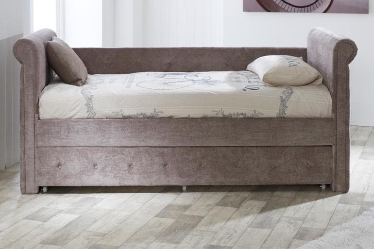 Limelight Zodiac Day Bed with Trundle Guest Bed in Mink - Beds on Legs Ltd